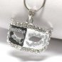 Stud dual color mask necklace(E125BK-1218126)