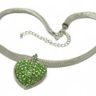Heart mesh chain necklace(O1265GN-41751)