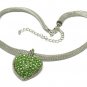 Heart mesh chain necklace(O1265GN-41751)