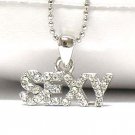 Crystal sexy letter necklace(E1237SL-12313)