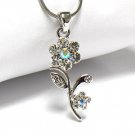 Crystal flower necklace (R1248SL-2501)