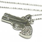 Crystal pistol necklace(N1245CL-11889)