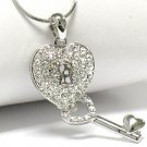 Crystal heart & Key necklace( R1249CL-12638)