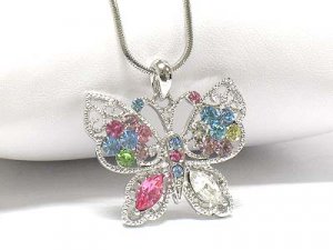 Butterfly necklace (E1241MT-124126)