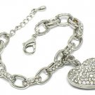 Crystal heart link bracelet(U1173CL-102539)