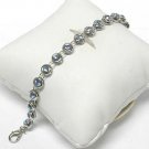 Round crystal link bracelet(M1137BL-918130)