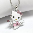 Angel cat necklace(R1248PK-2294)