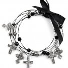 Multi strand wire cross bracelets(b1056jtlf_38HD)