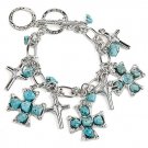 Toggle cross charms bracelet(b1793tq_24HD)