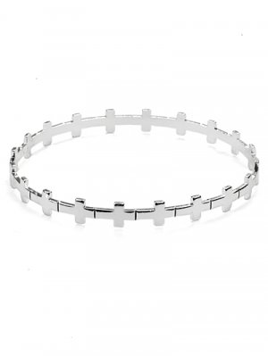 Cross link bangle bracelet(b21899ats_28HD)