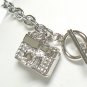 Crystal camera charm toggle bracelet(R1145SL-32536)