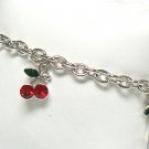 Crystal cherry charm toggle bracelet(R1145RD-32523)