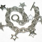 Multi star charm bracelet(J1133SL-32509)