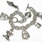 Women's fashion toggle chram bracelet(J1161SL-32516)