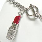Lipstick charm toggle bracelet(R1141RD-32528)