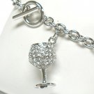 Wine glass toggle bracelet(R1141SL-32532)