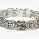 Marcasite looks metal stretch bracelet(M1145SL-32357)