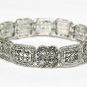 Marcasite looks metal stretch bracelet(M1145SL-32357)