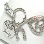 Designer inspired heart and horse shoe bracelet(R1161SL-32365)