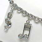Music Note charm bracelet(R1149SL-32394)