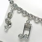 Music Note charm bracelet(R1149SL-32394)