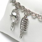 Mirror and comb charm dangle bracelet(R1149SL-32393)