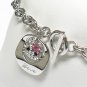 Cat charm dangle toggle bracelet(R1141PK-323108)