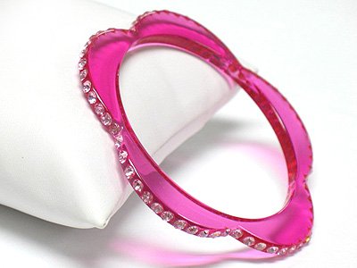Flower shaped acrylic bracelet(C1141FS-61223)