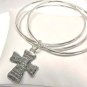 Bible phrased cross bracelet(O1149SL-112182)