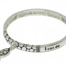 Christian fish charm stretch bracelet(A1135SL-21883)