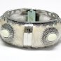 Marble stone metal hinge bangle(C11169BL-325122)
