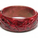 Crack surface acrylic bangle bracelet(C11125RD-22538)
