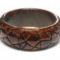 Crack surface acrylic bangle bracelet(C11125RD-22538)