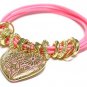 Filigree heart charm bracelet(D11141YL-2539)