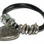 Filigree heart charm bracelet(D11141YL-2539)