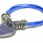 Filigree heart charm bracelet(D11141YL-2539)
