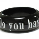 Carved message bangle bracelet(D11141BK-2267)