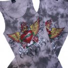TIE DYE Tattoo Inspired Rhinestone tank top