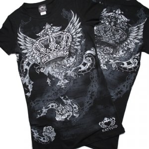 Crown  with wings rhinestone shirt