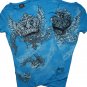 Crown  with wings rhinestone shirt