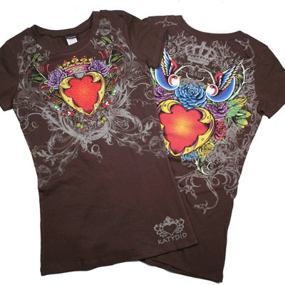 Crowned Heart Rhinestone T Shirt