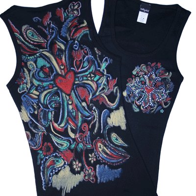 Colored cross tank top