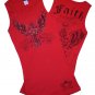 Cross with faith rhinestone tank top