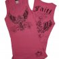 Cross with faith rhinestone tank top