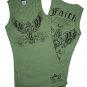Cross with faith rhinestone tank top