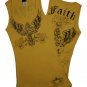Cross with faith rhinestone tank top