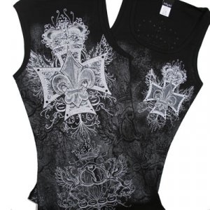 Iron Cross/crown tank top