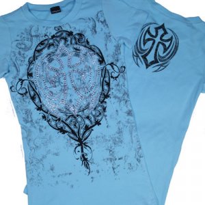Cross Designer Rhinestone Tee Shirt