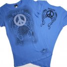 Peace symbol with wings t-shirt