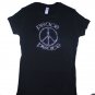Peace rhinestone t-shirt